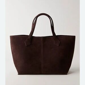Free People NWT suede leather large tote bag